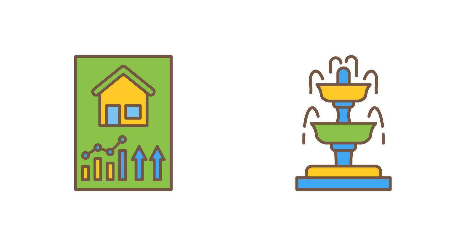 Profit and Fountain Icon vector
