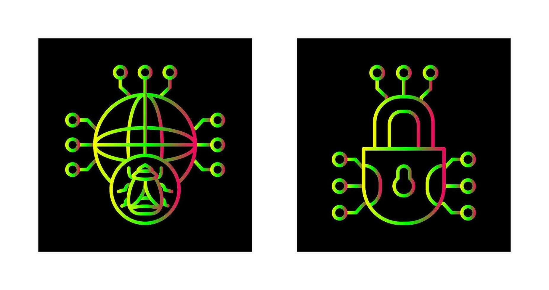 Global Malware and Cyber defence Icon vector
