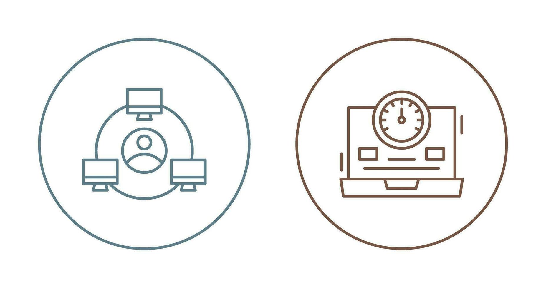 Network and Speedometer Icon vector