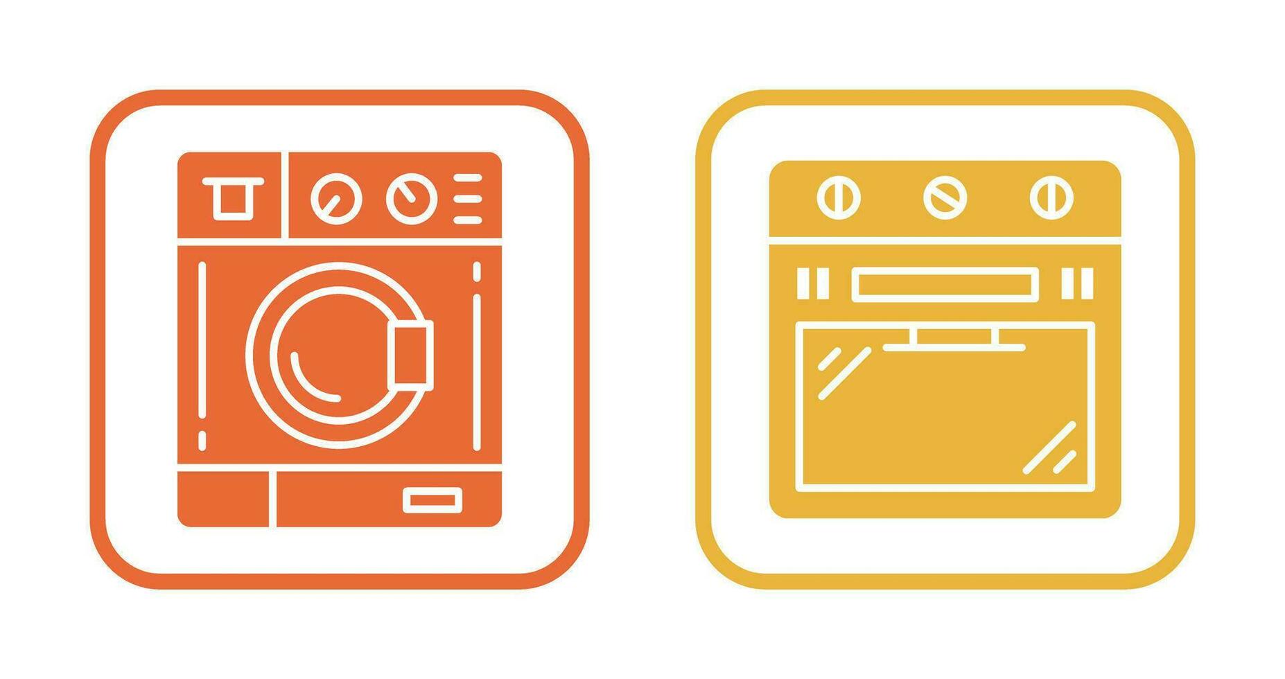 Washing Machine and Stove Icon vector