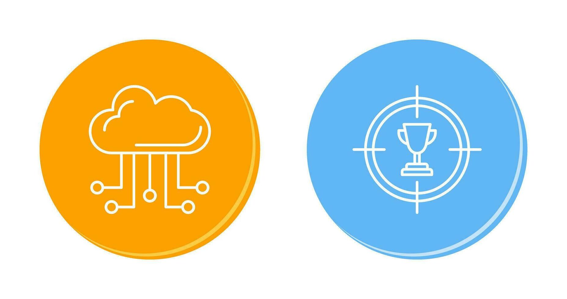 Cloud Computing and Target Icon vector