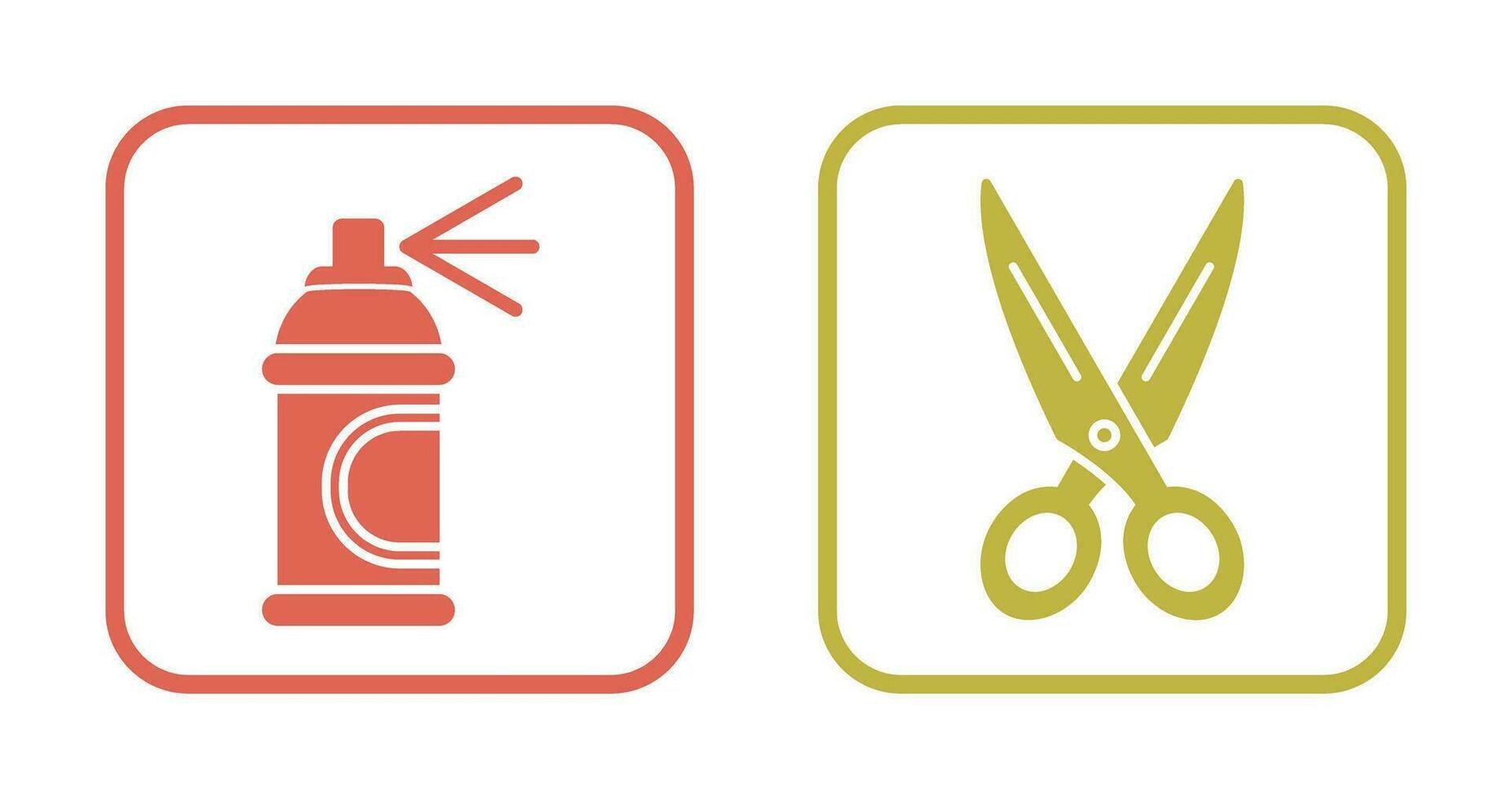 Spray and Scissors  Icon vector