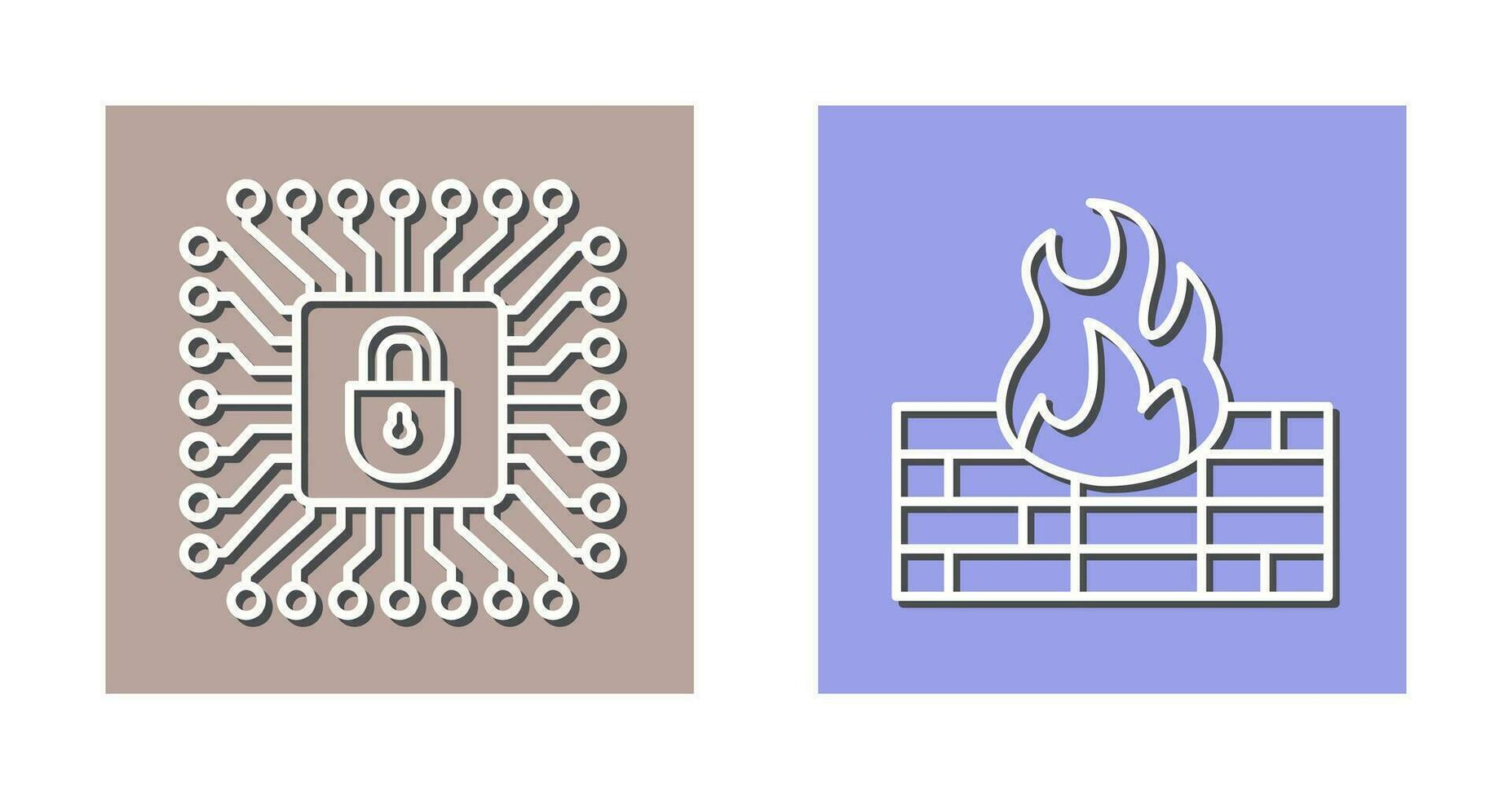 Cyber Protection and Firewall Icon vector