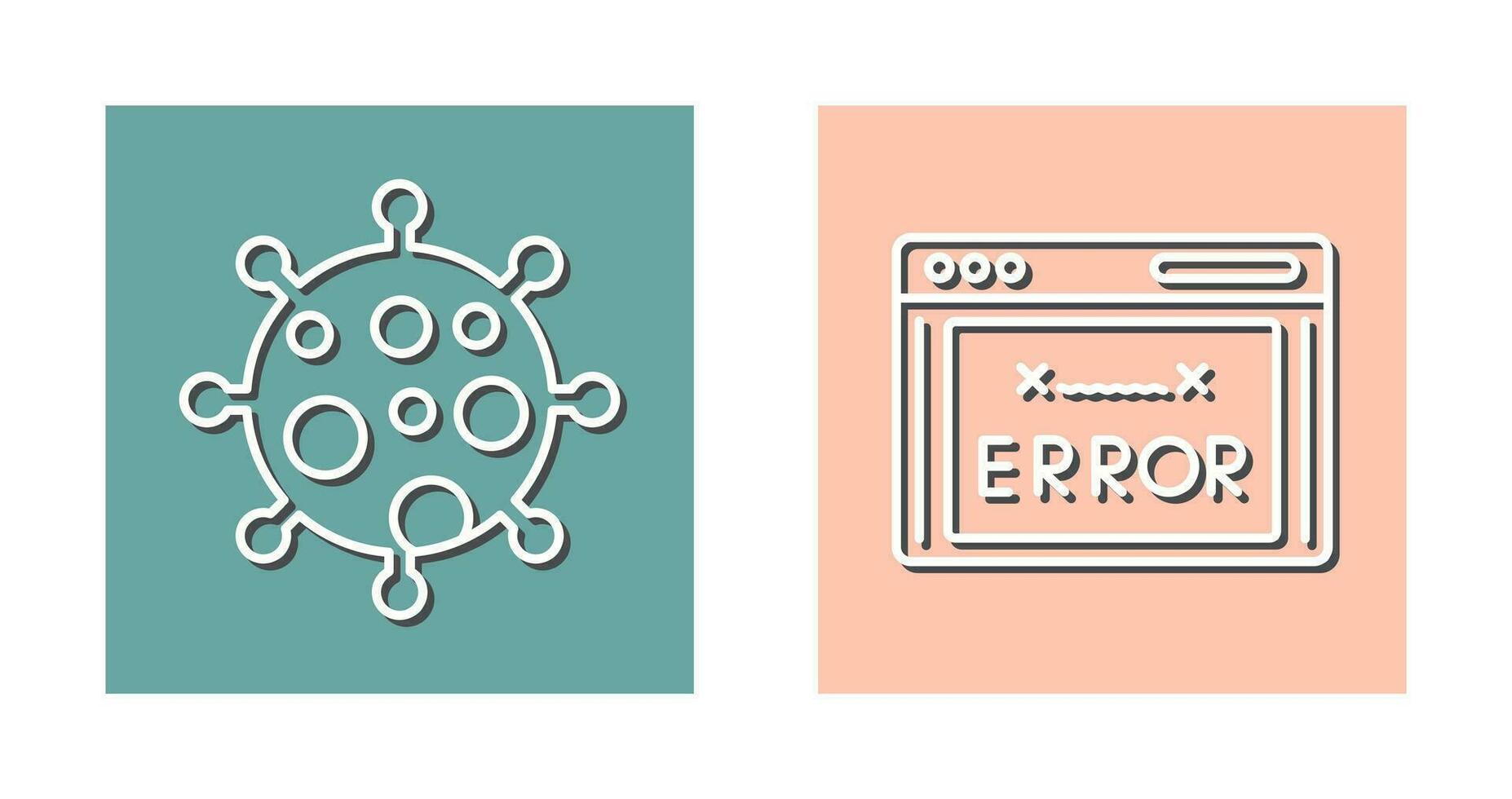 Virus and Error Code Icon vector