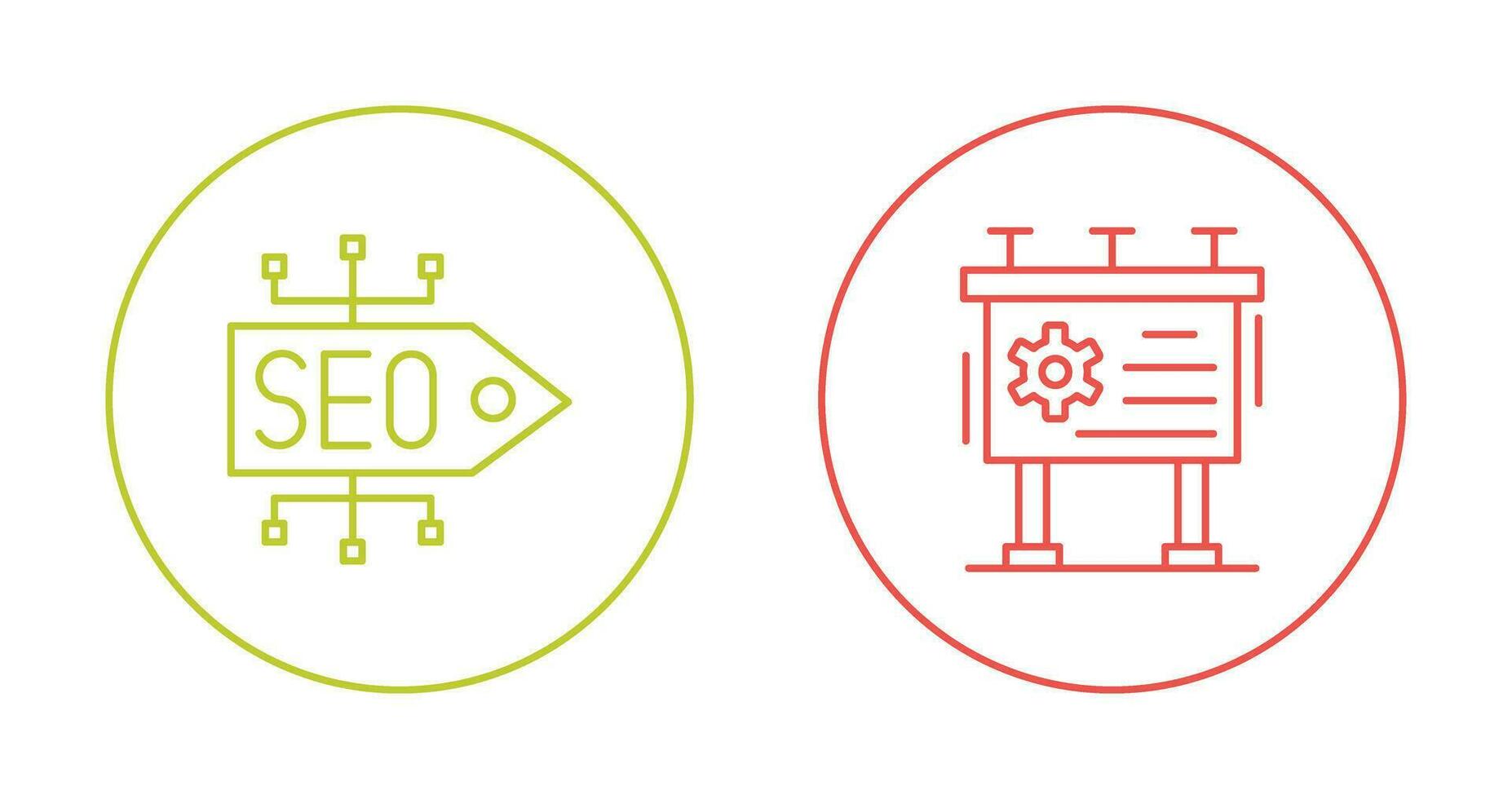 SEO Tag and Advdertisement Icon vector