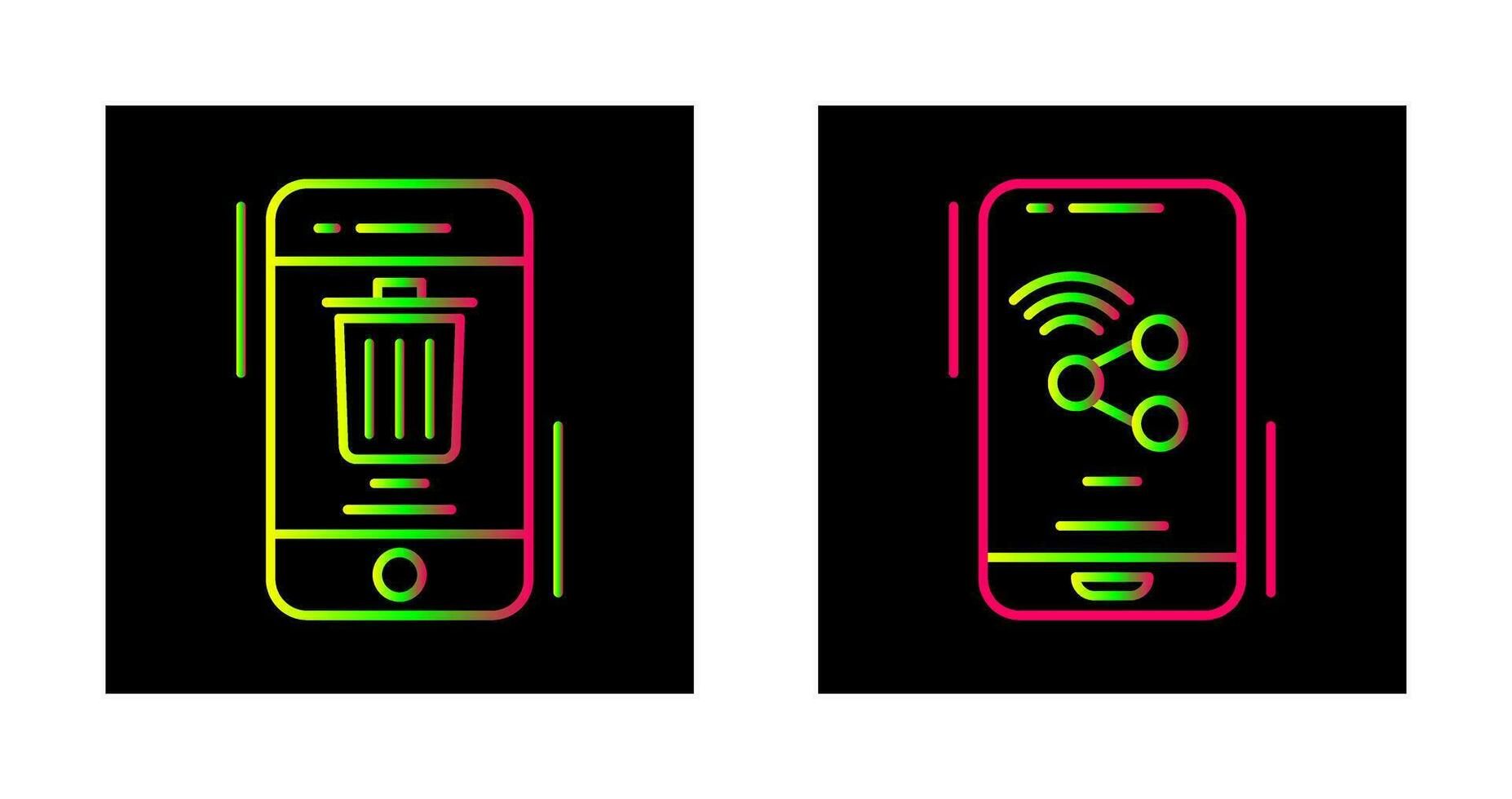 Delete and Device Icon vector