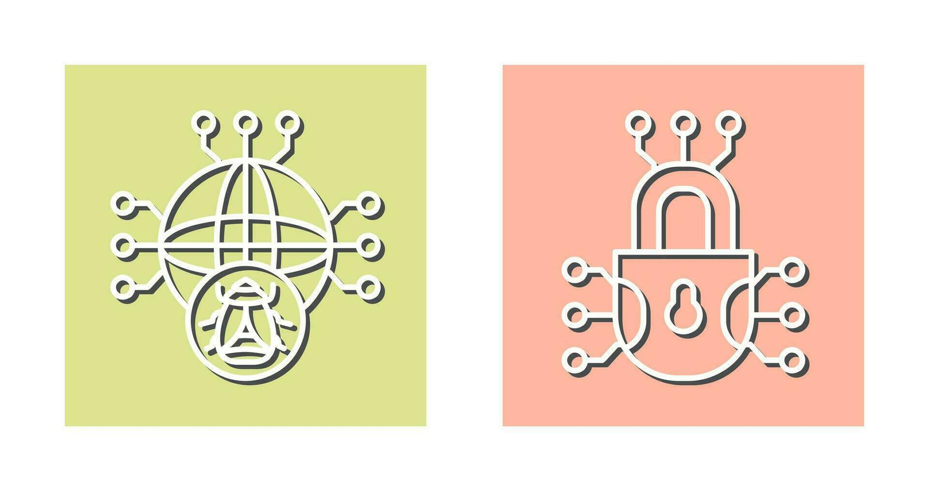 Global Malware and Cyber defence Icon vector