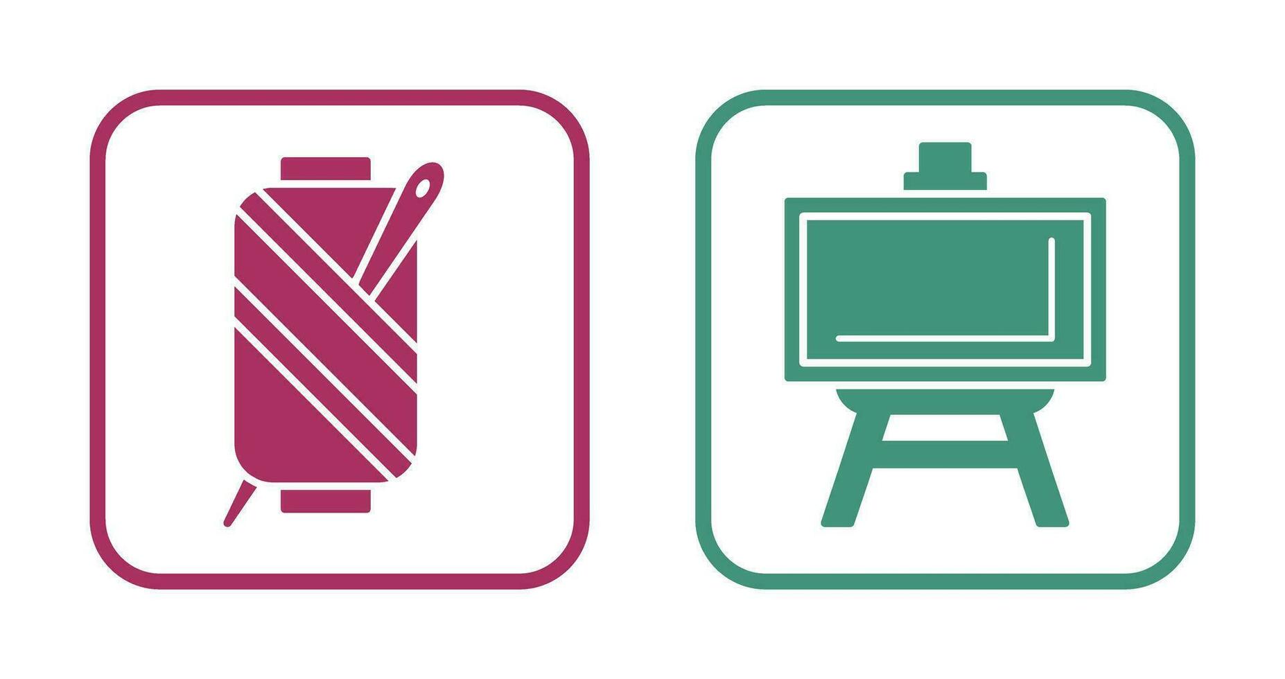 Needle and Easel Icon vector