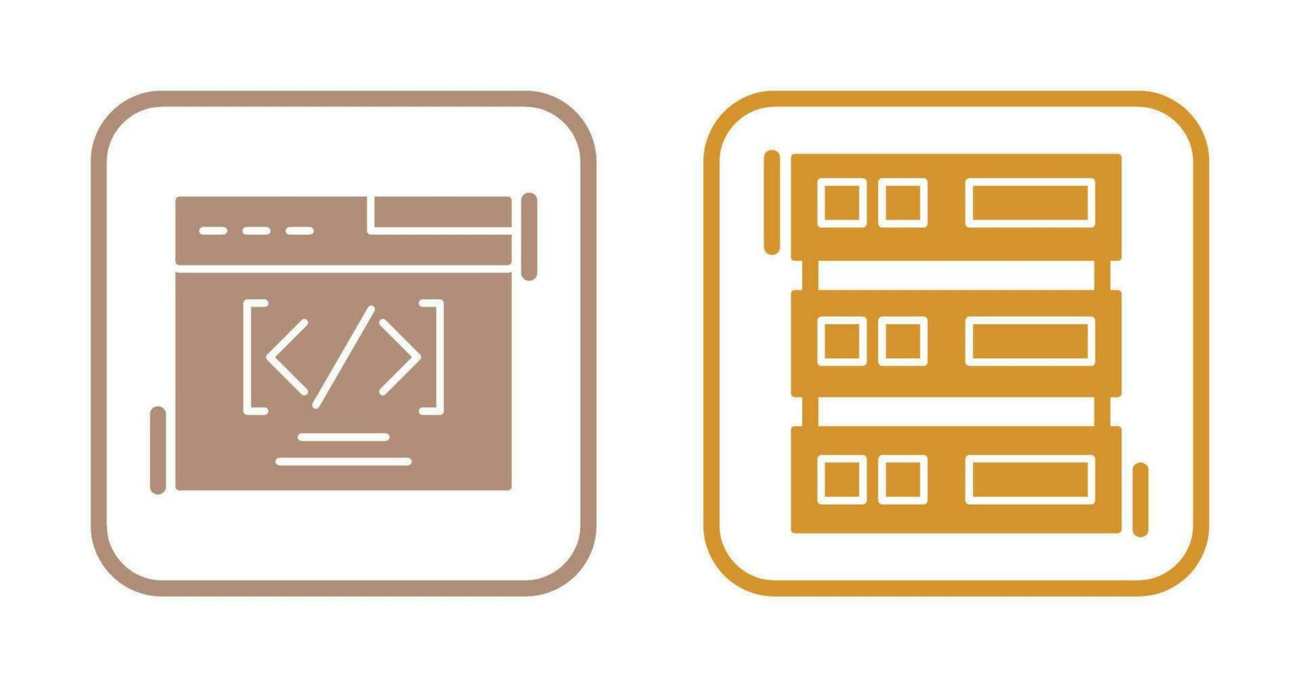 Web Coding ND Server Icon vector