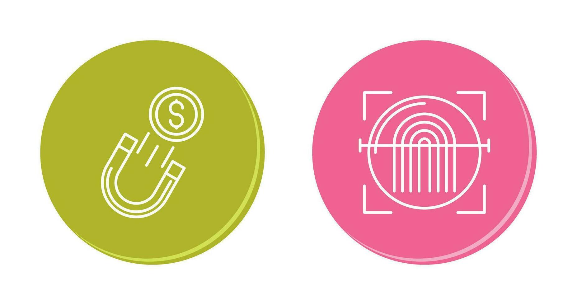 Stealing money and fingerprint Icon vector