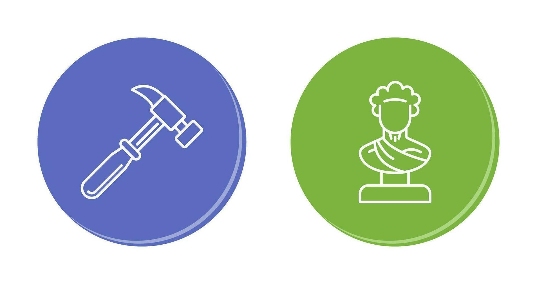 Hammer and Statue Icon vector