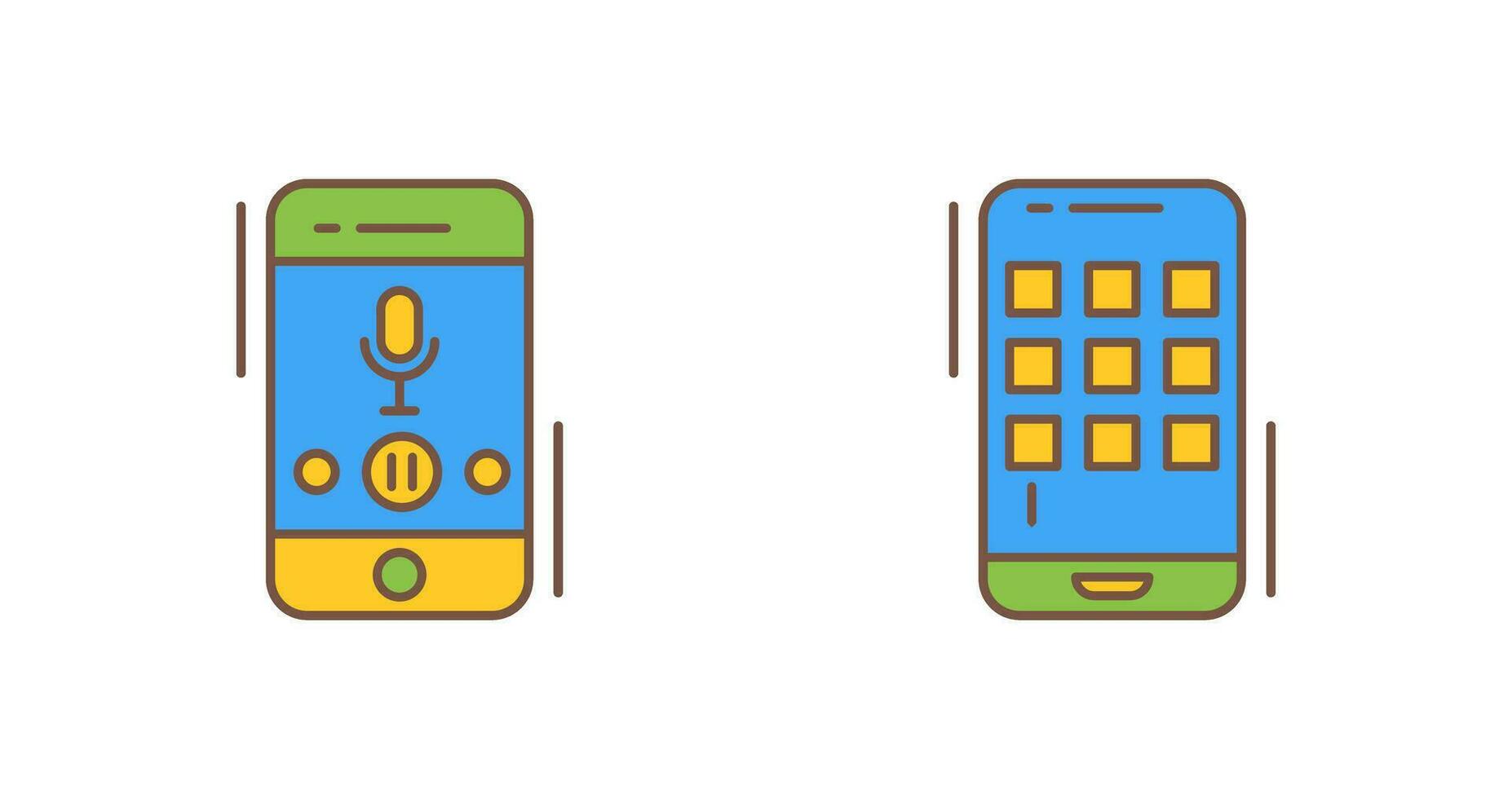 Voice Record and Device Icon vector