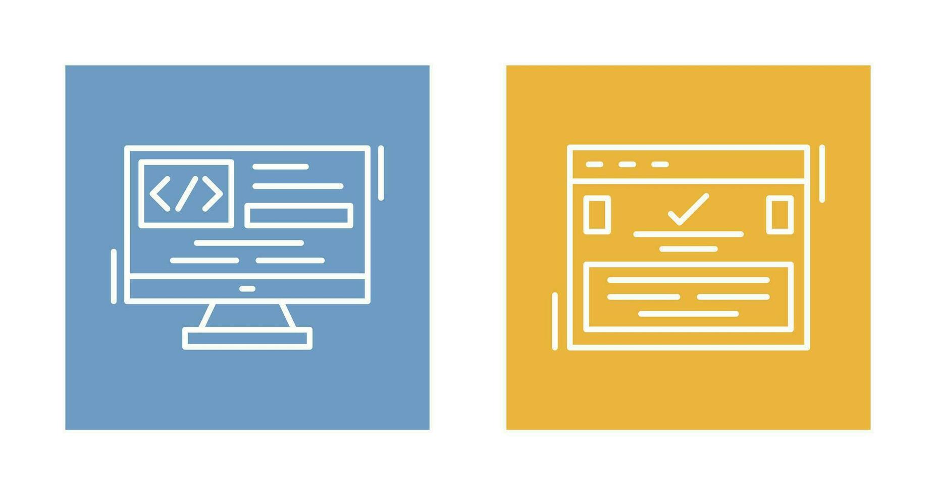 Coding and Complete Icon vector