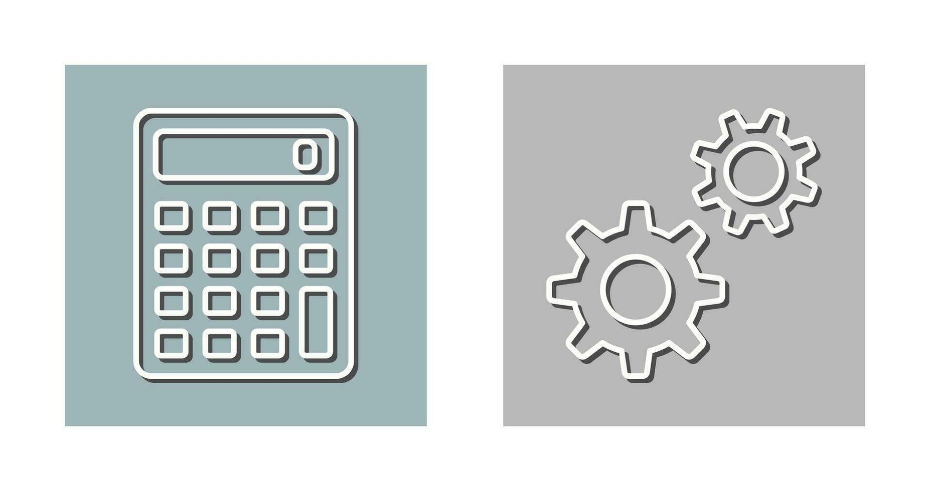 Calculator and Setting Icon vector