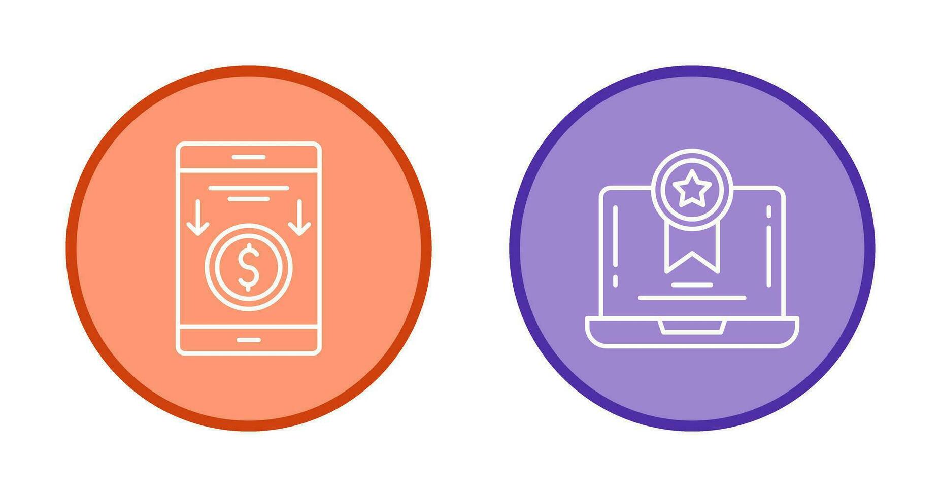 devolución de dinero y mejor vendedor icono vector