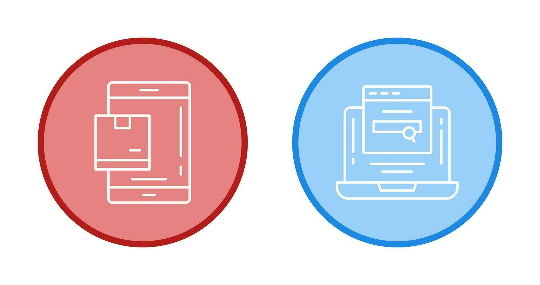 Package and Searching Icon vector