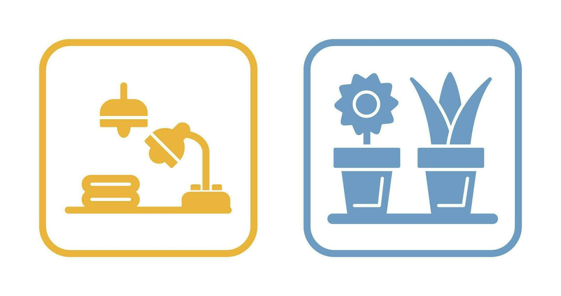 Lamps and House Plants Icon vector