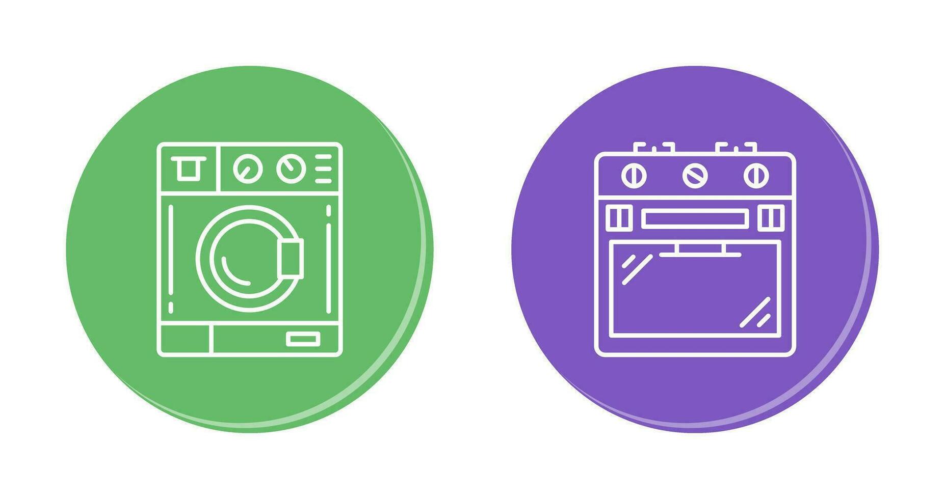 Washing Machine and Stove Icon vector