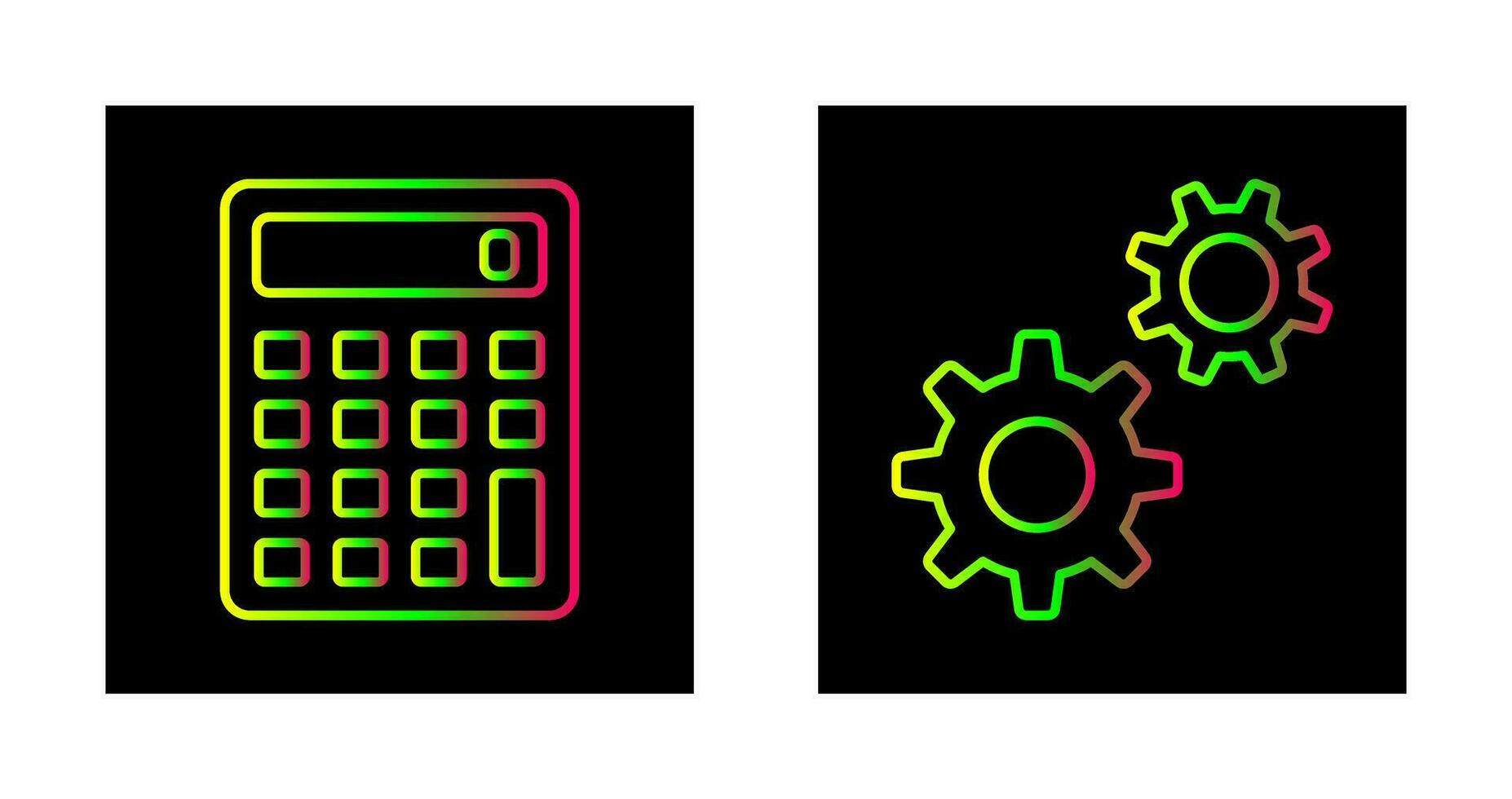 Calculator and Setting Icon vector