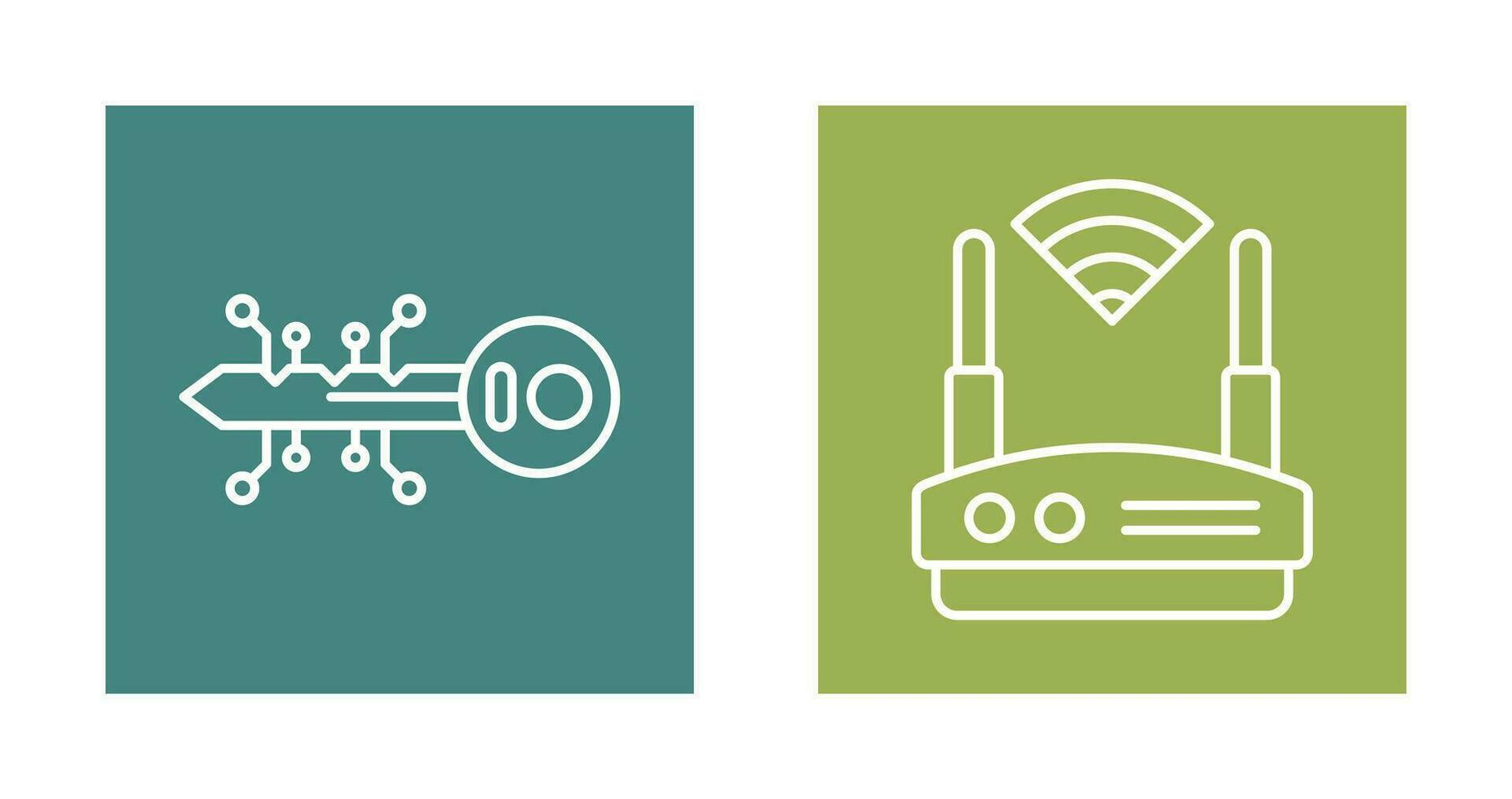 llave y Wifi icono vector