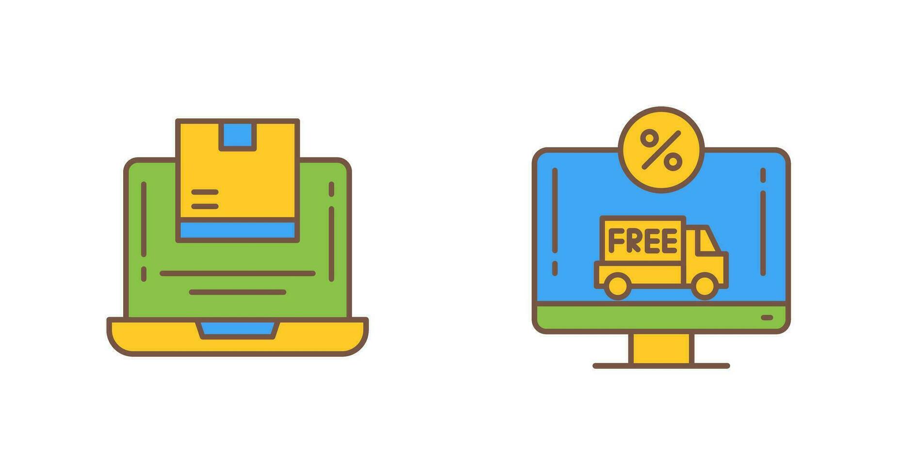 Delivery and Discount Icon vector