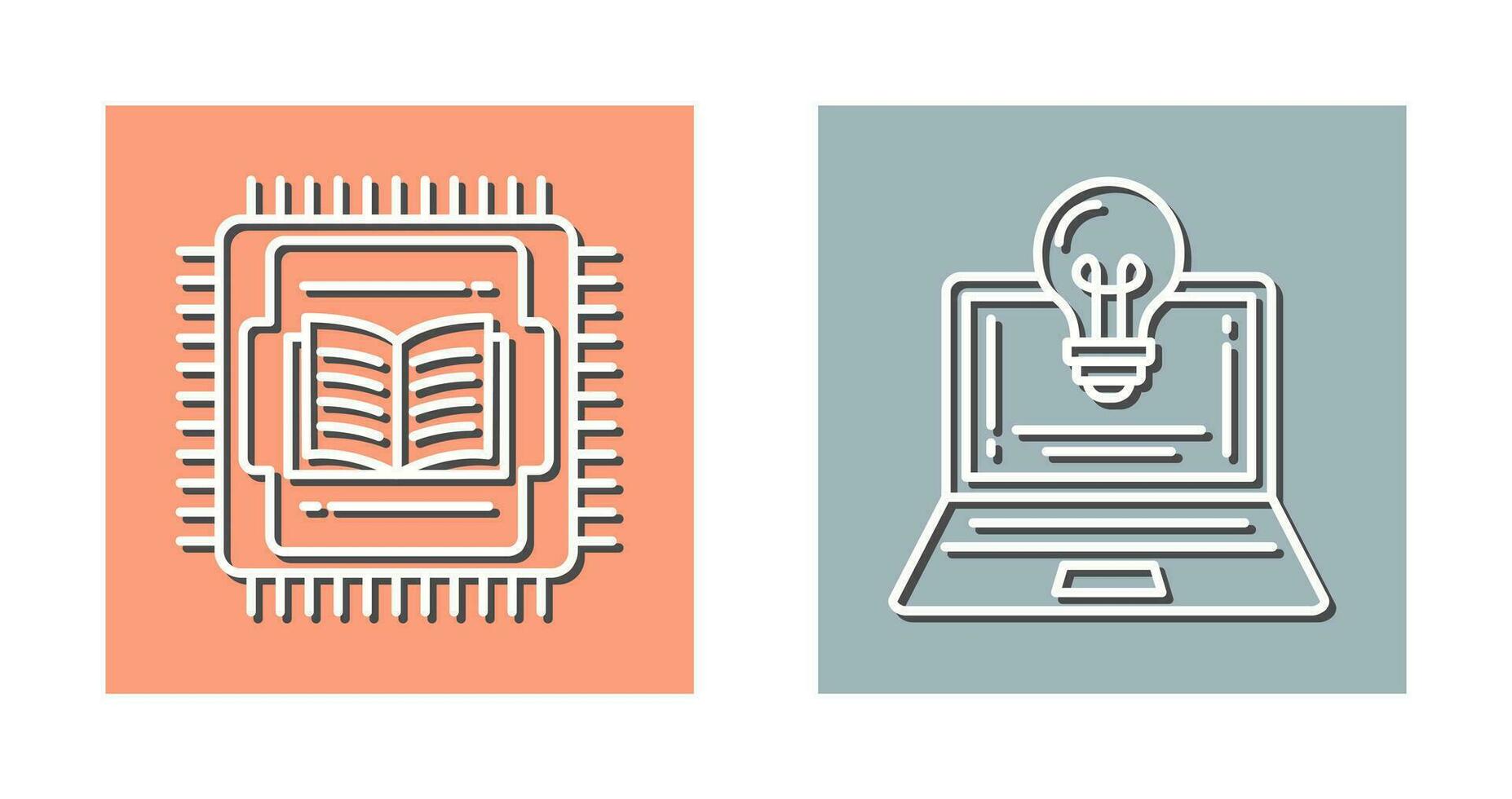 Cpu and Lamp Icon vector