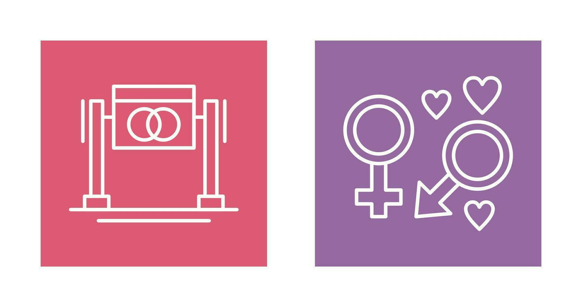 Wedding and Genders Icon vector