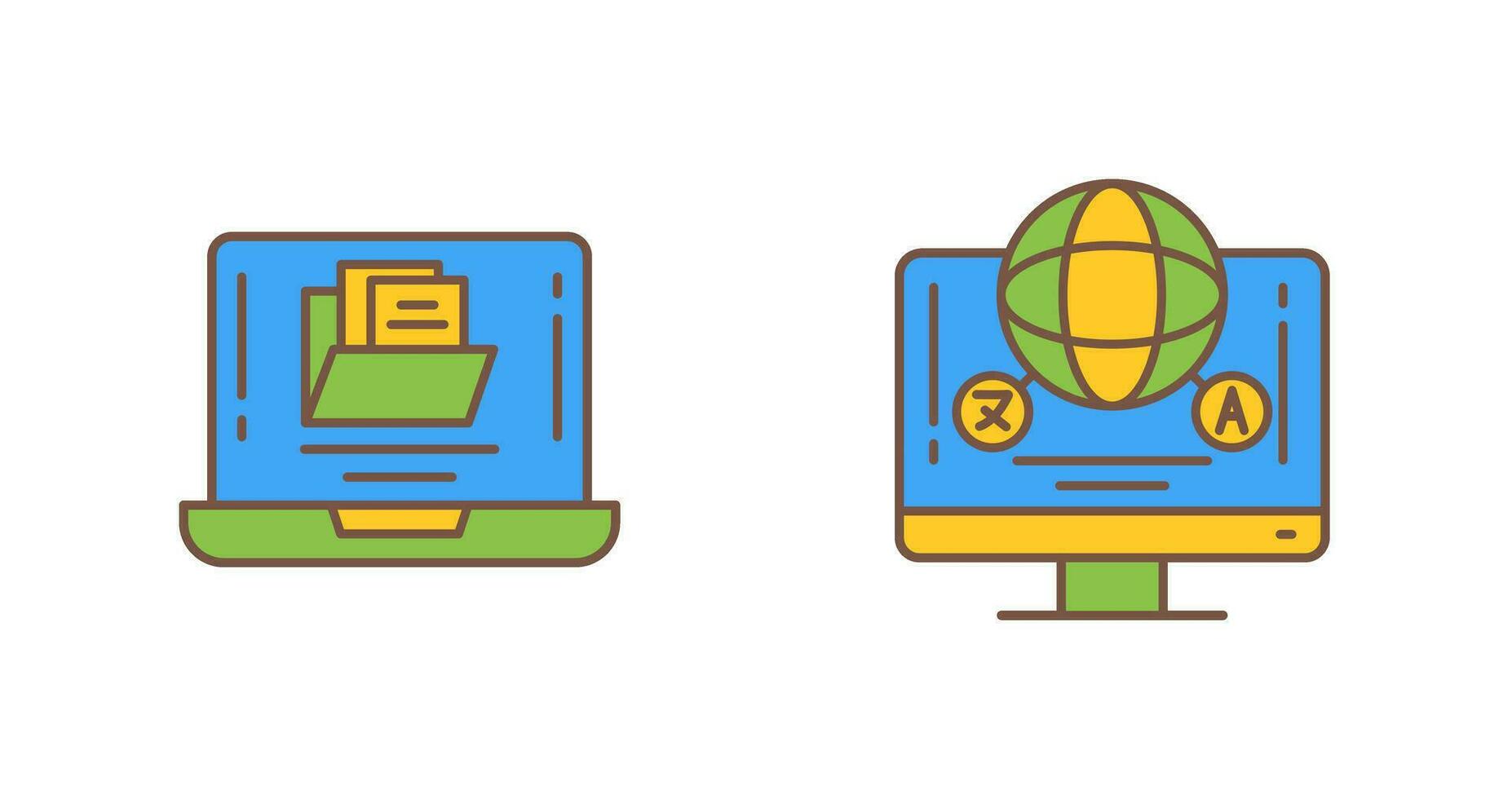 Collection and Language Icon vector