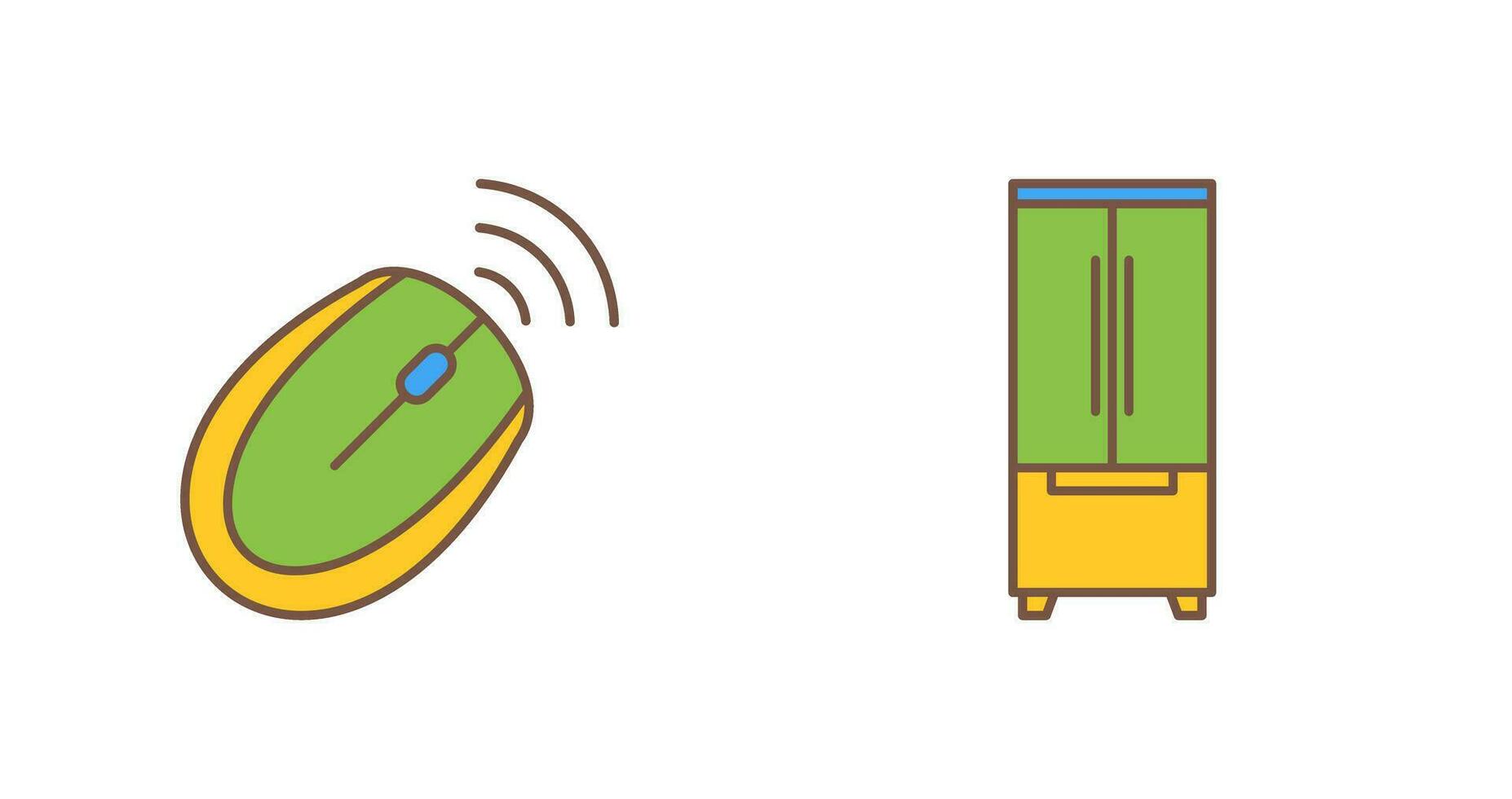 Mouse and Refrigerator Icon vector