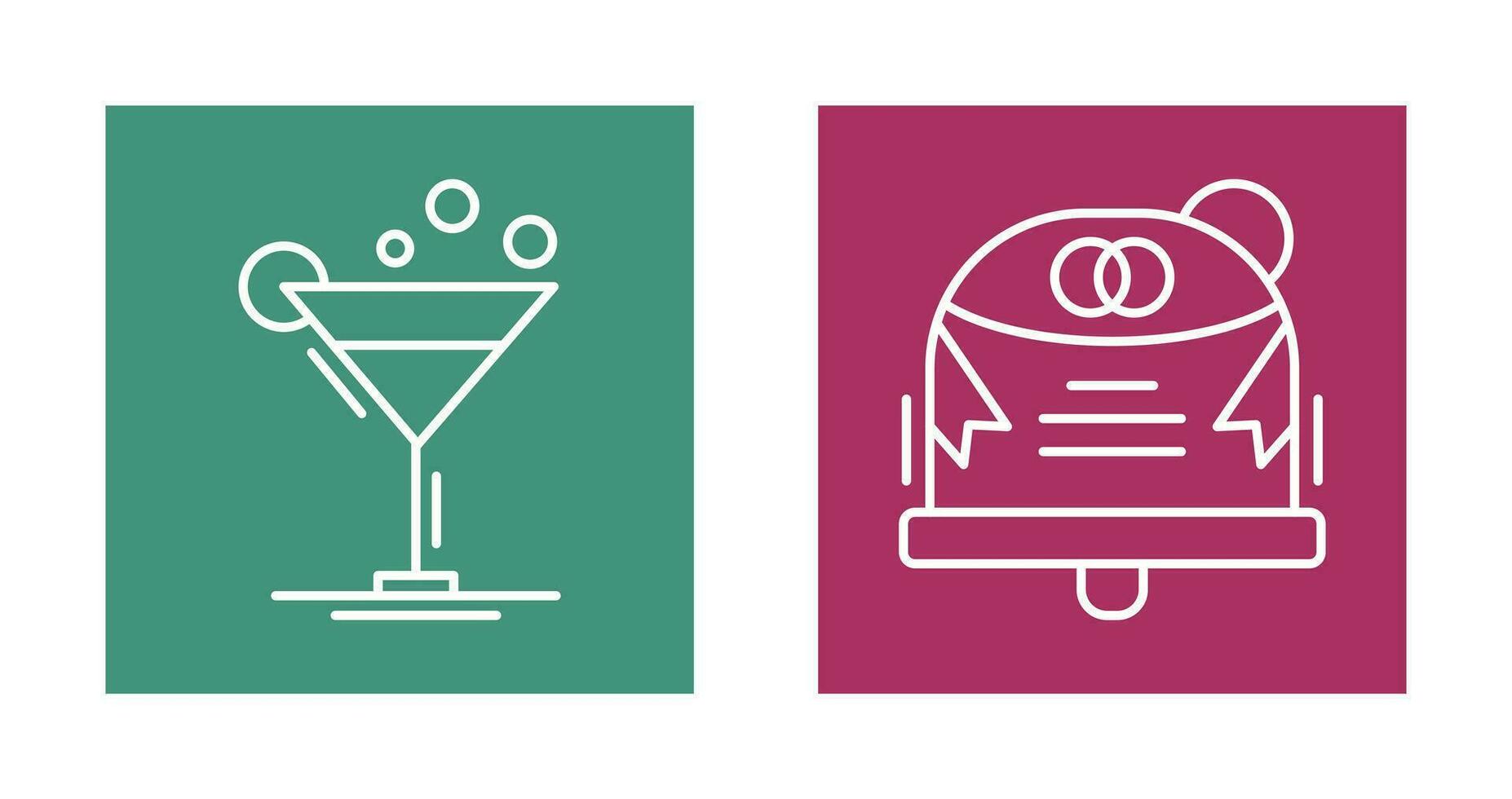 Coktail and Wedding Icon vector