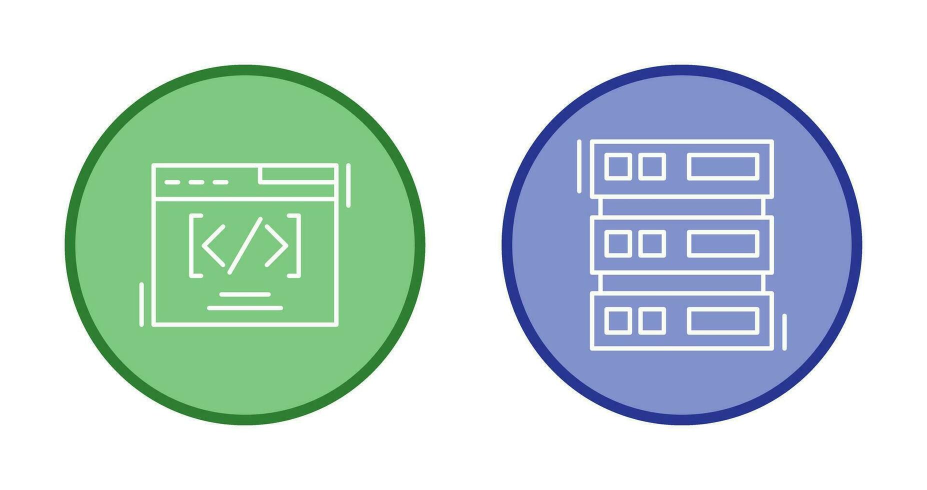 Web Coding ND Server Icon vector