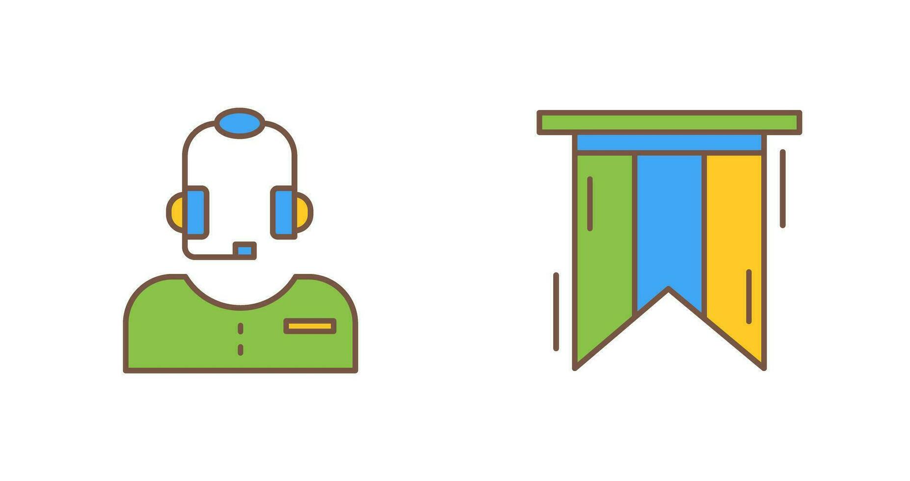 Customer Service and Bookmark Icon 33200782 Vector Art at Vecteezy