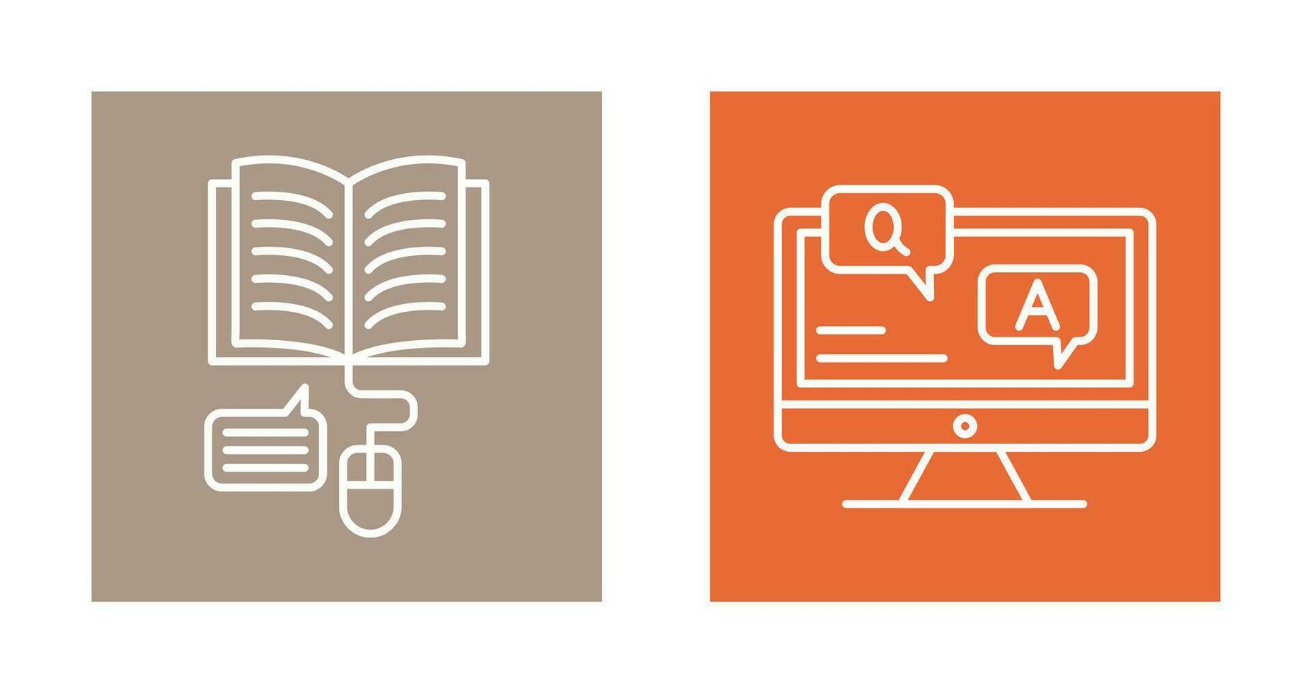 Online Learning and Faq Icon vector