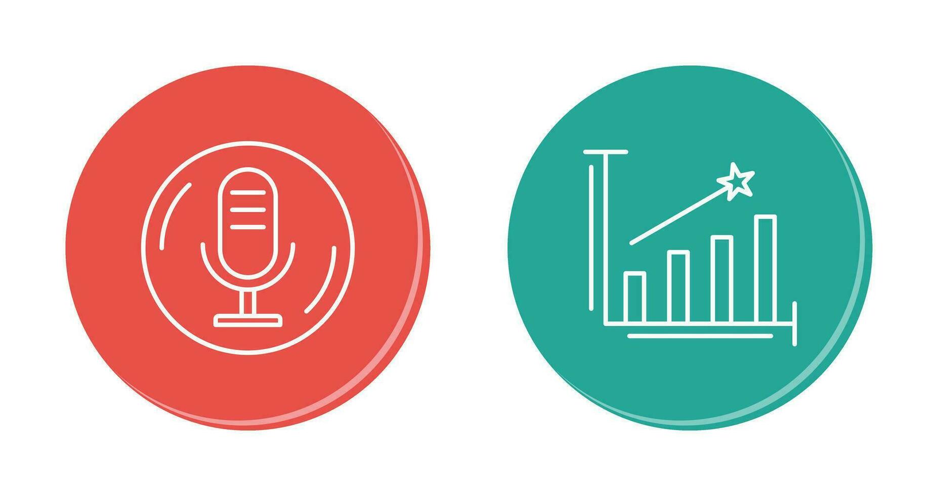Microphone and Line Bars Icon vector
