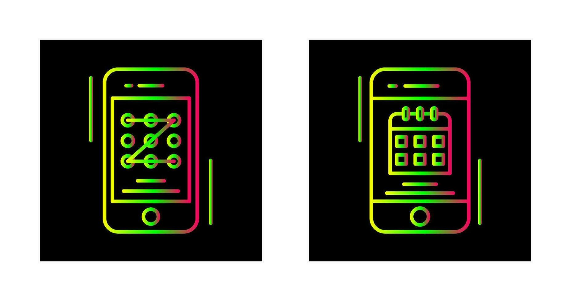 Pattern Code and Calendar Icon vector