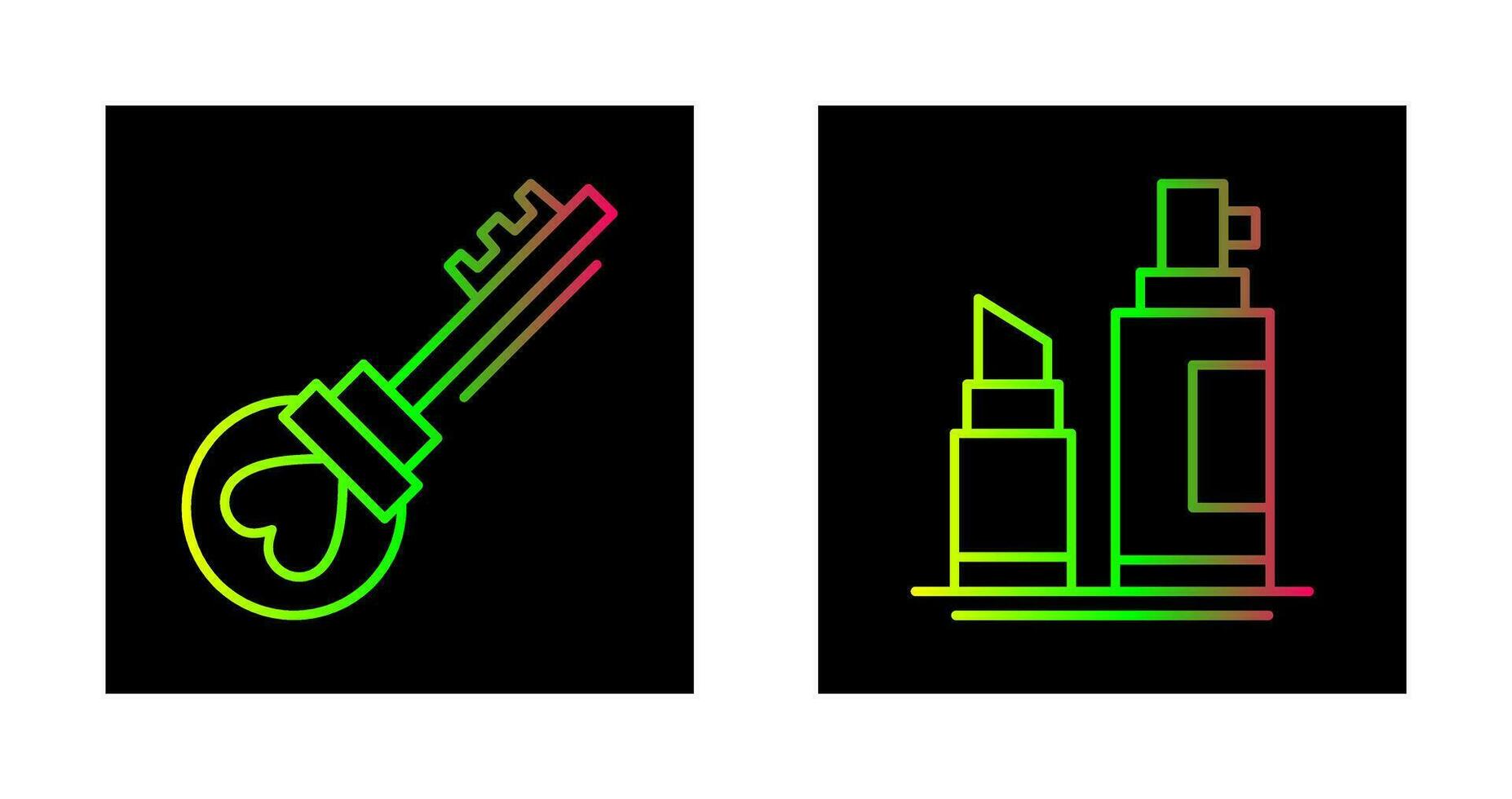 Key and Make up  Icon vector