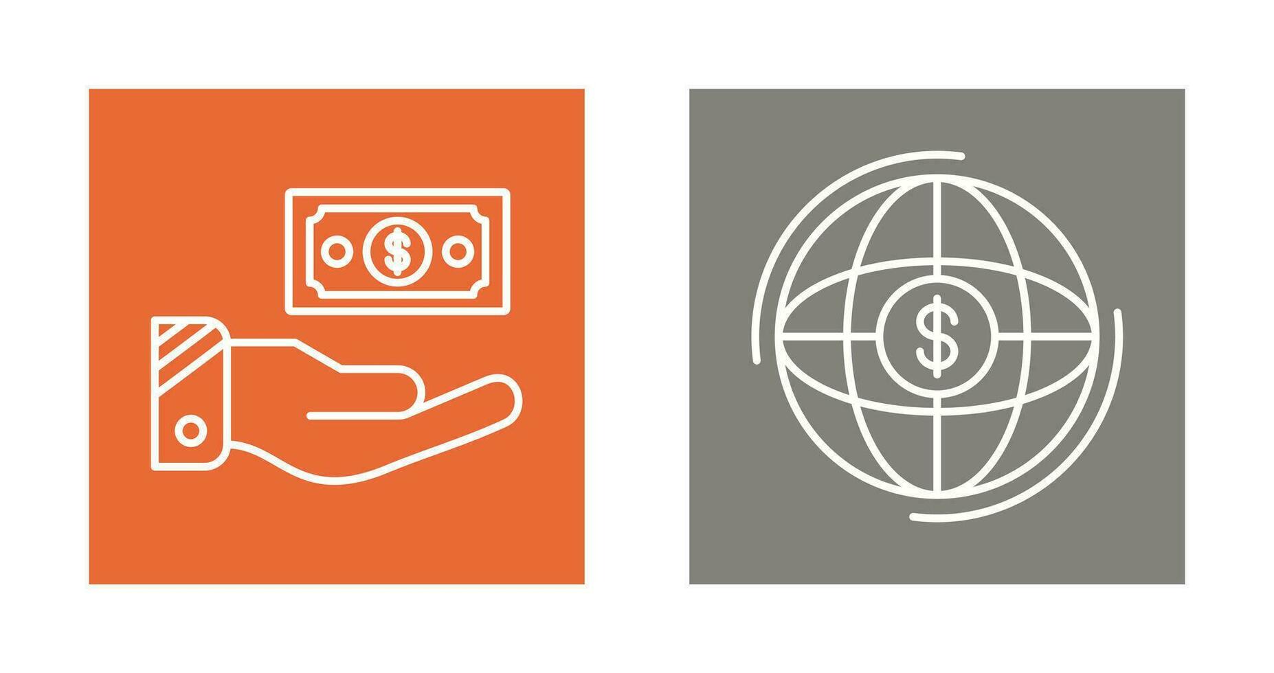 Money and Globe Icon vector