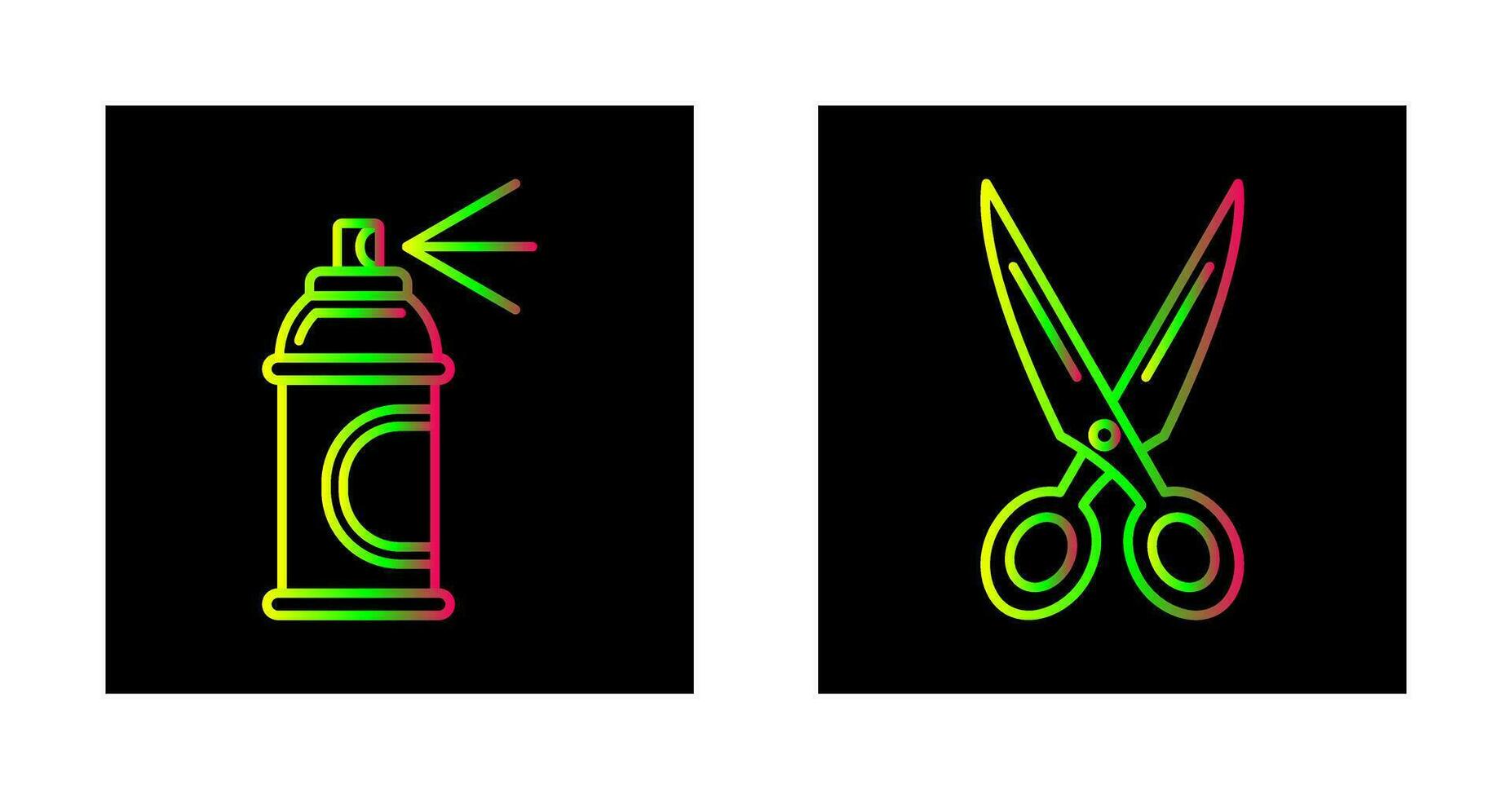 Spray and Scissors  Icon vector