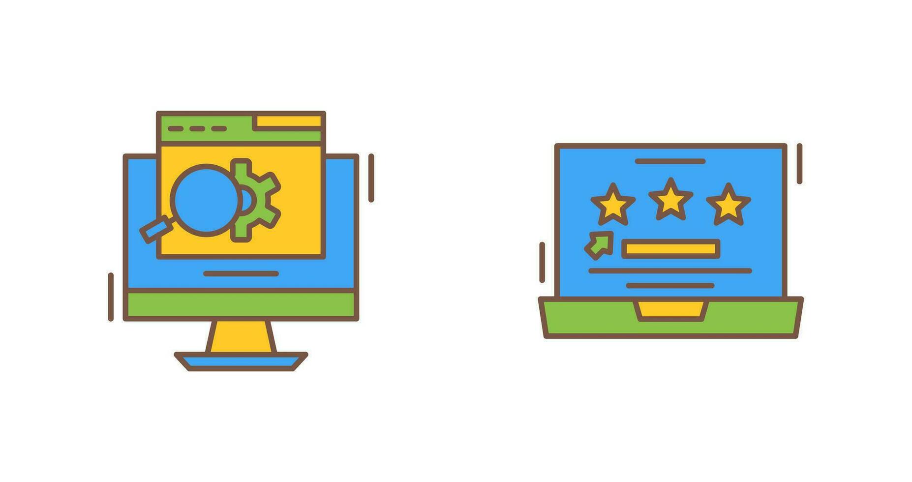 Search Engine and Rating Icon vector