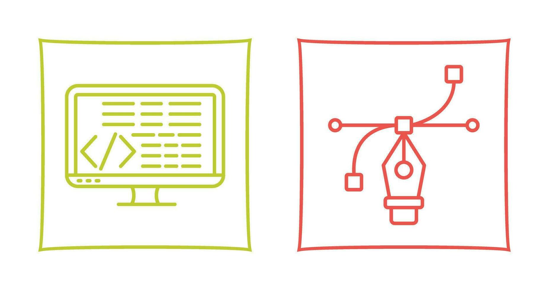 codificación y vector icono