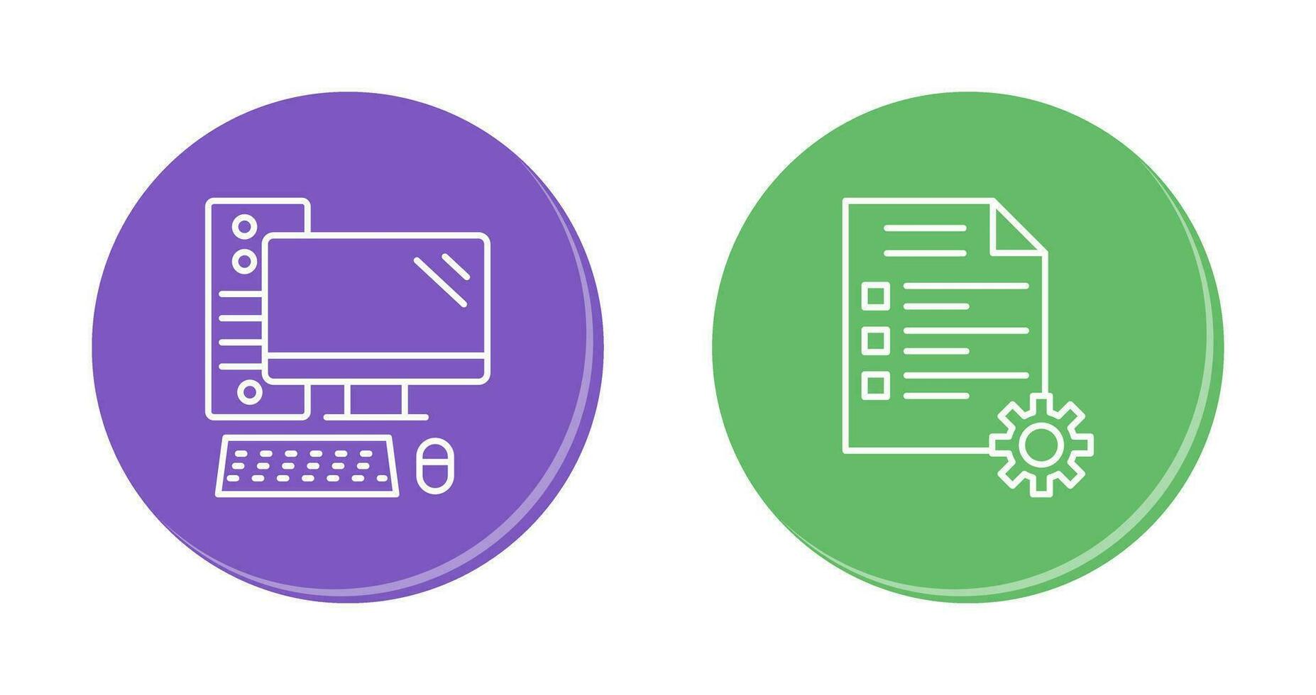 Computer and Test Icon vector