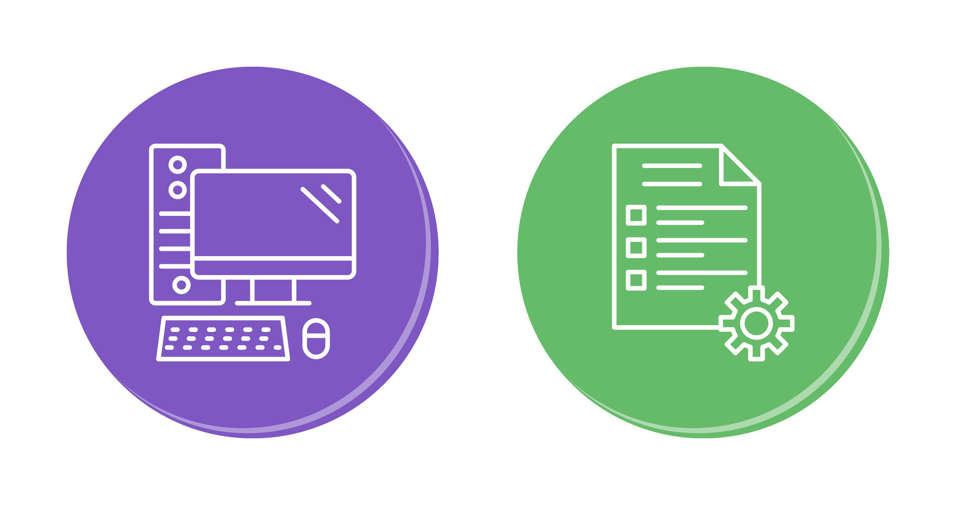 Computer and Test Icon 33201064 Vector Art at Vecteezy