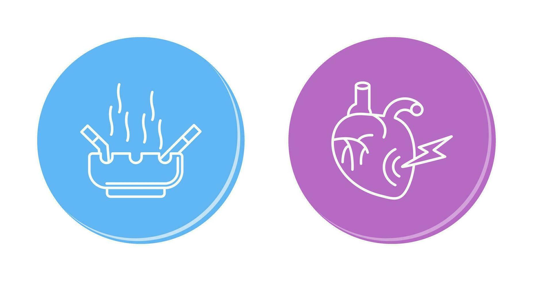 Heart Attack and hashtray Icon vector