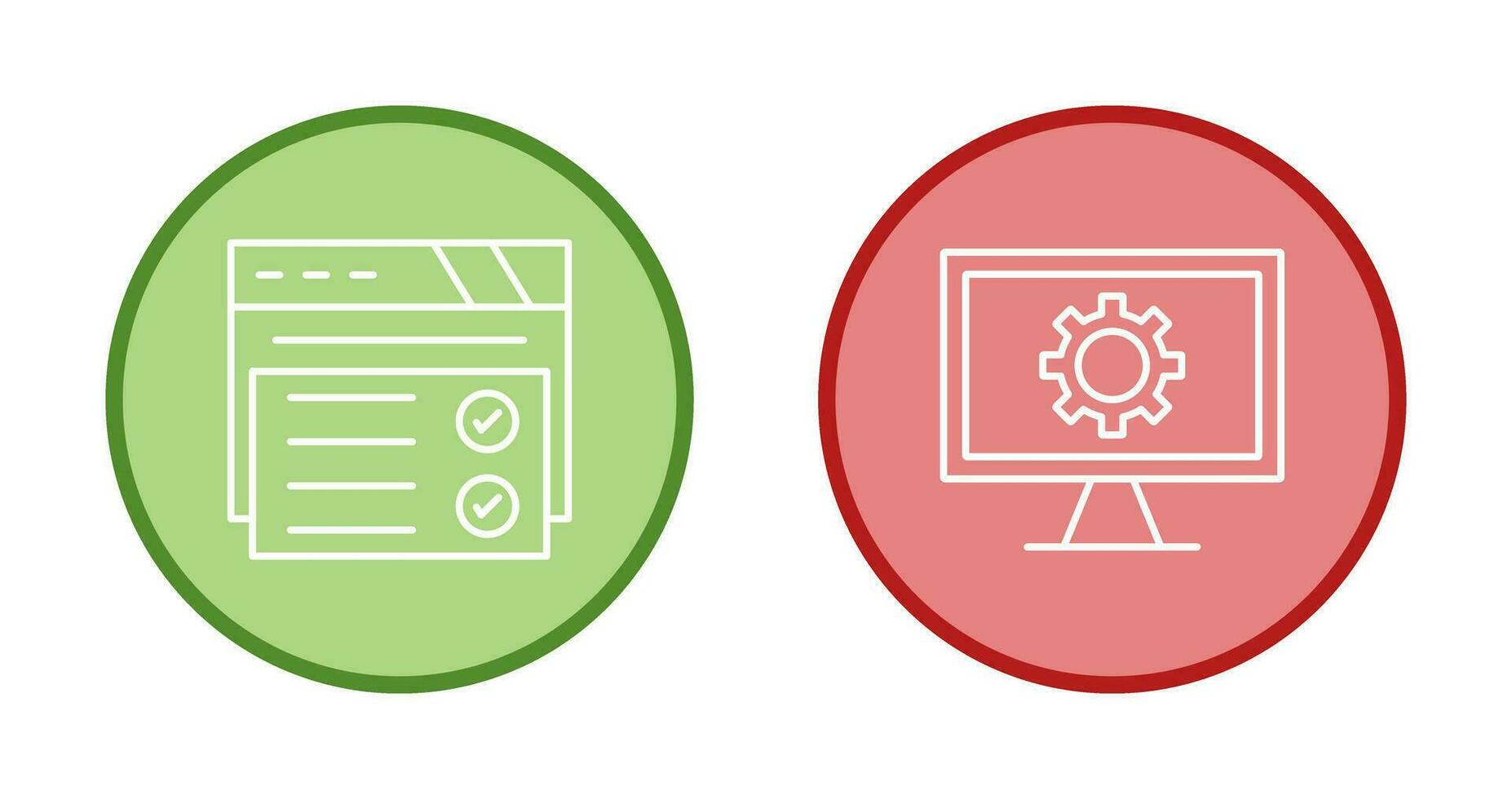 Web Browser and Monitor Screen Icon vector