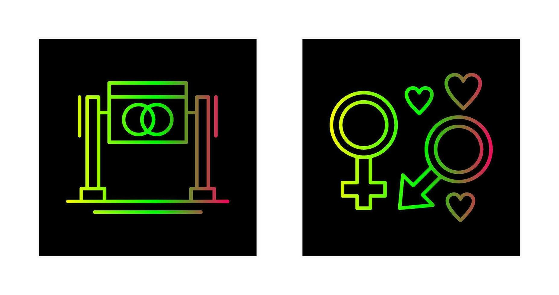 Wedding and Genders Icon vector