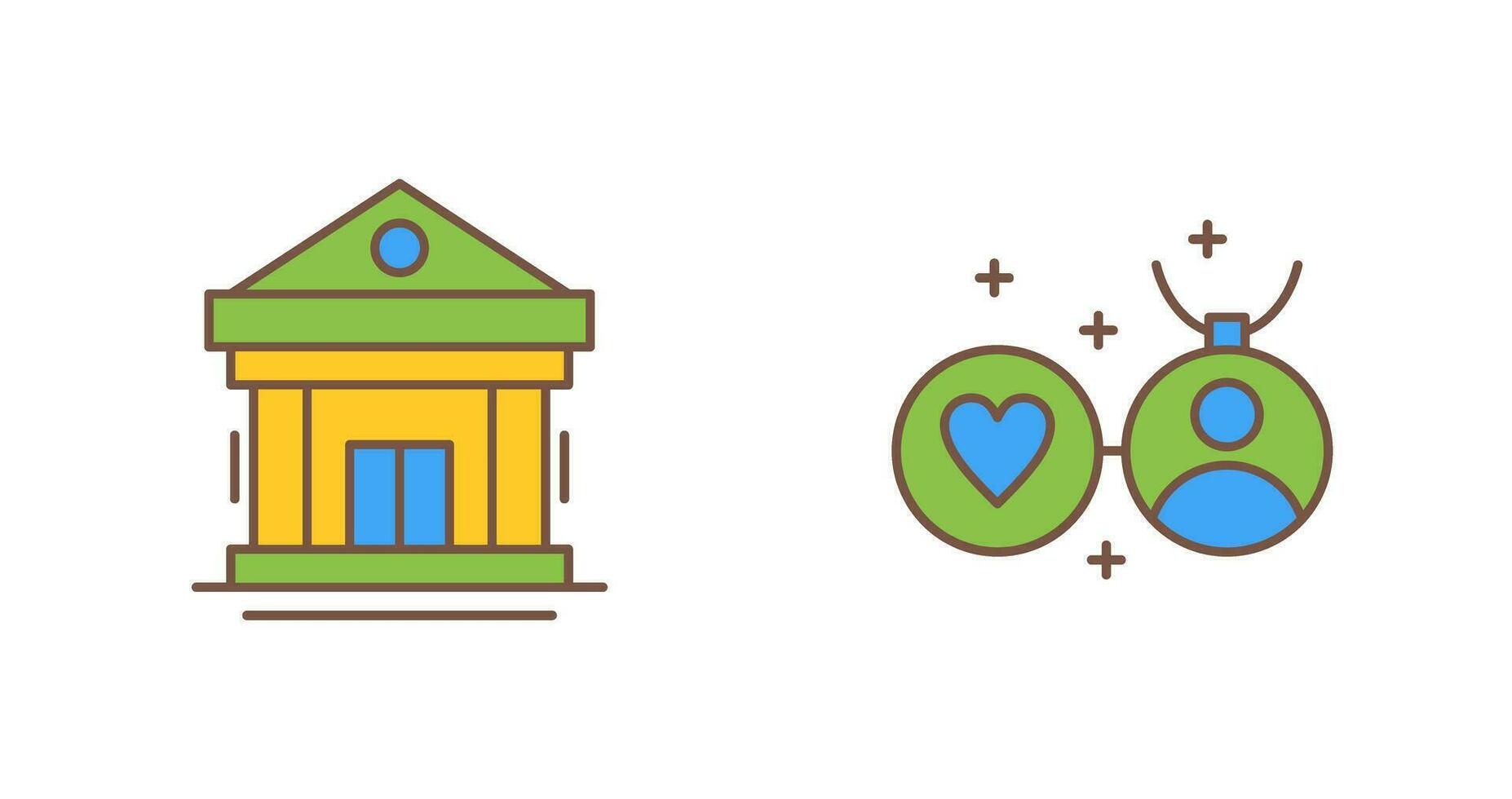 Hall and Necklace Icon vector