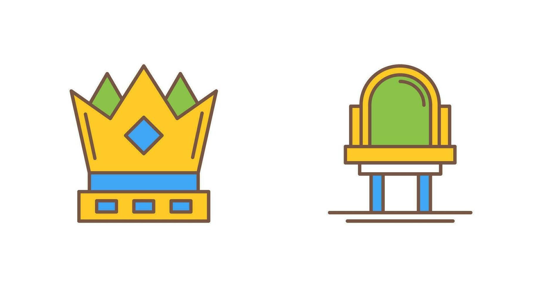 Crown and Mirror Icon vector