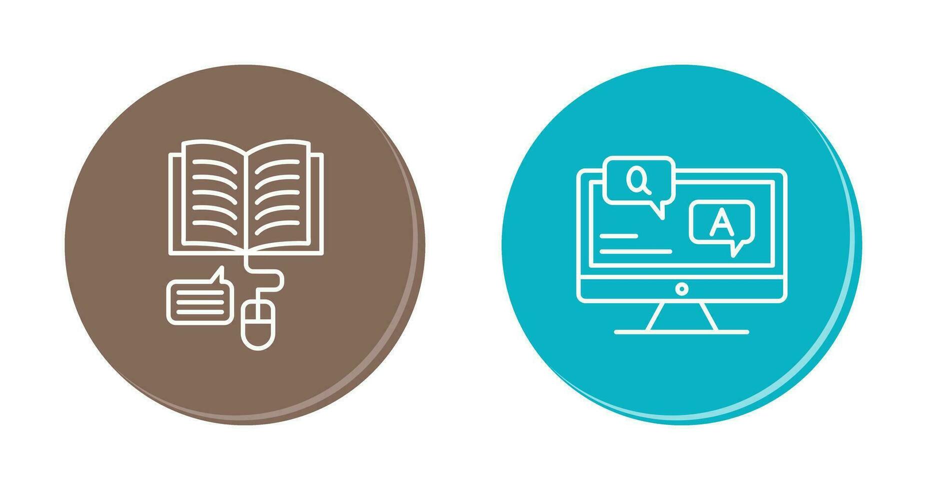Online Learning and Faq Icon vector