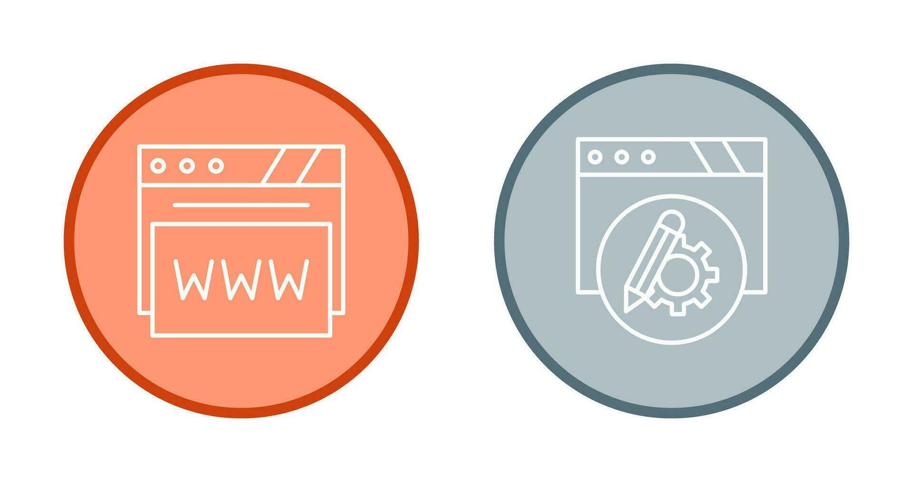 Setting and Web Browser Icon vector