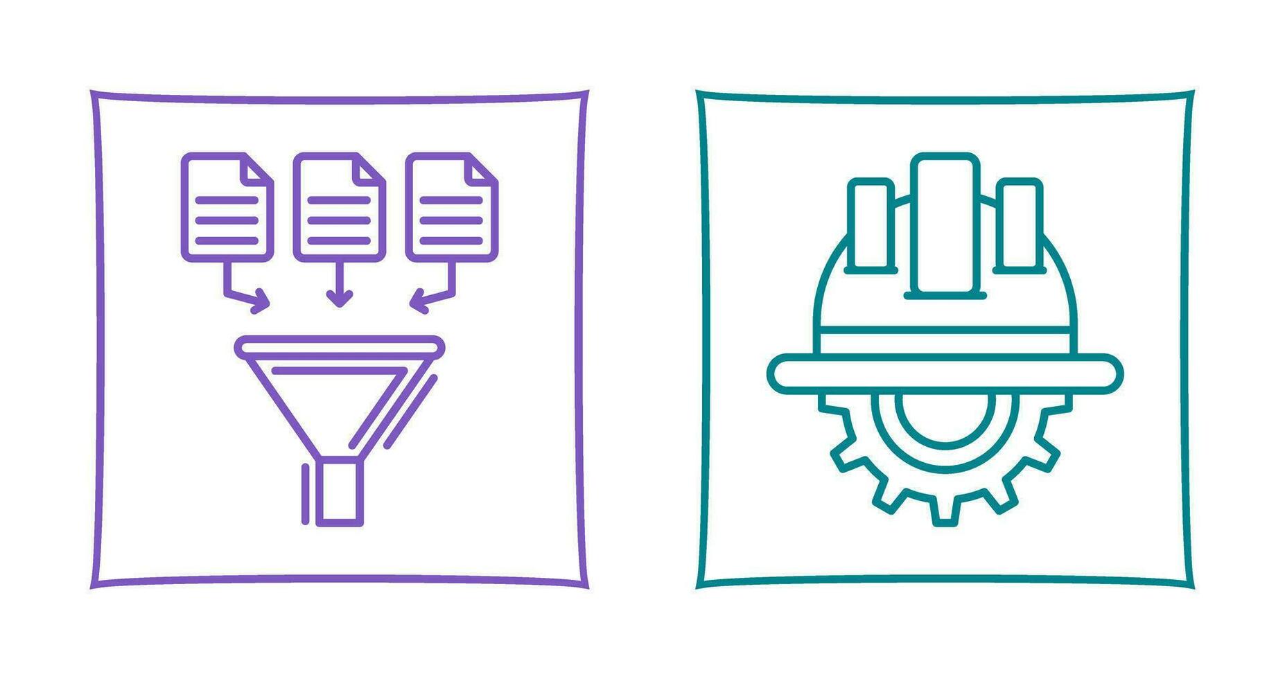 Data Collection and Engineering Icon vector